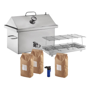 Коптильня горячего и холодного копчения 1,5 мм "ХК" BBQ Masters  520х320х420 мм с дымогенератором . Photo 2